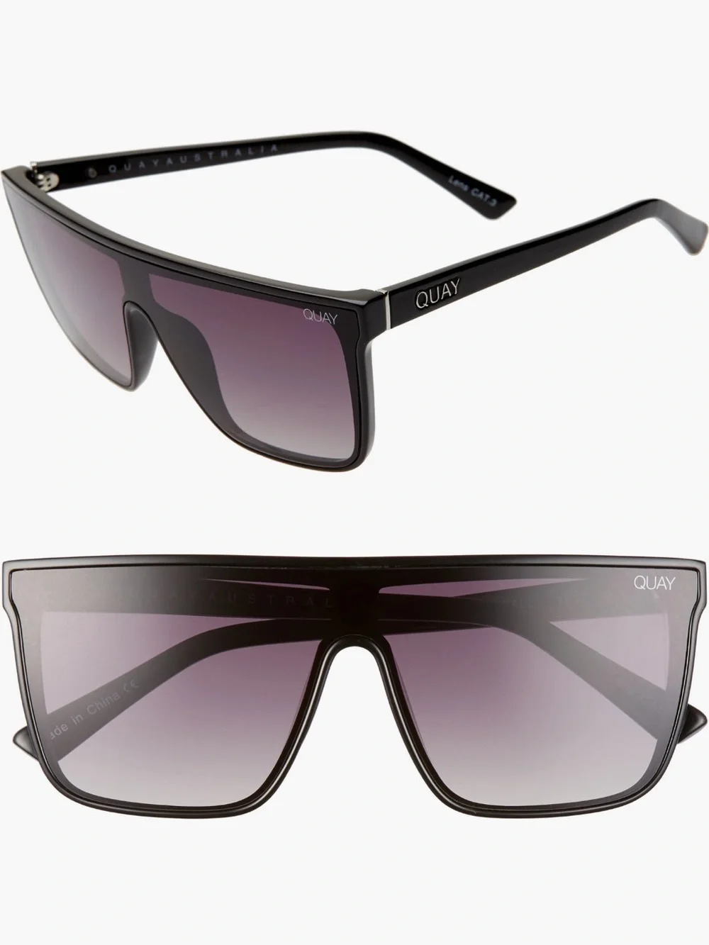 Quay Nightfall 52mm Gradient Flat Top Sunglasses